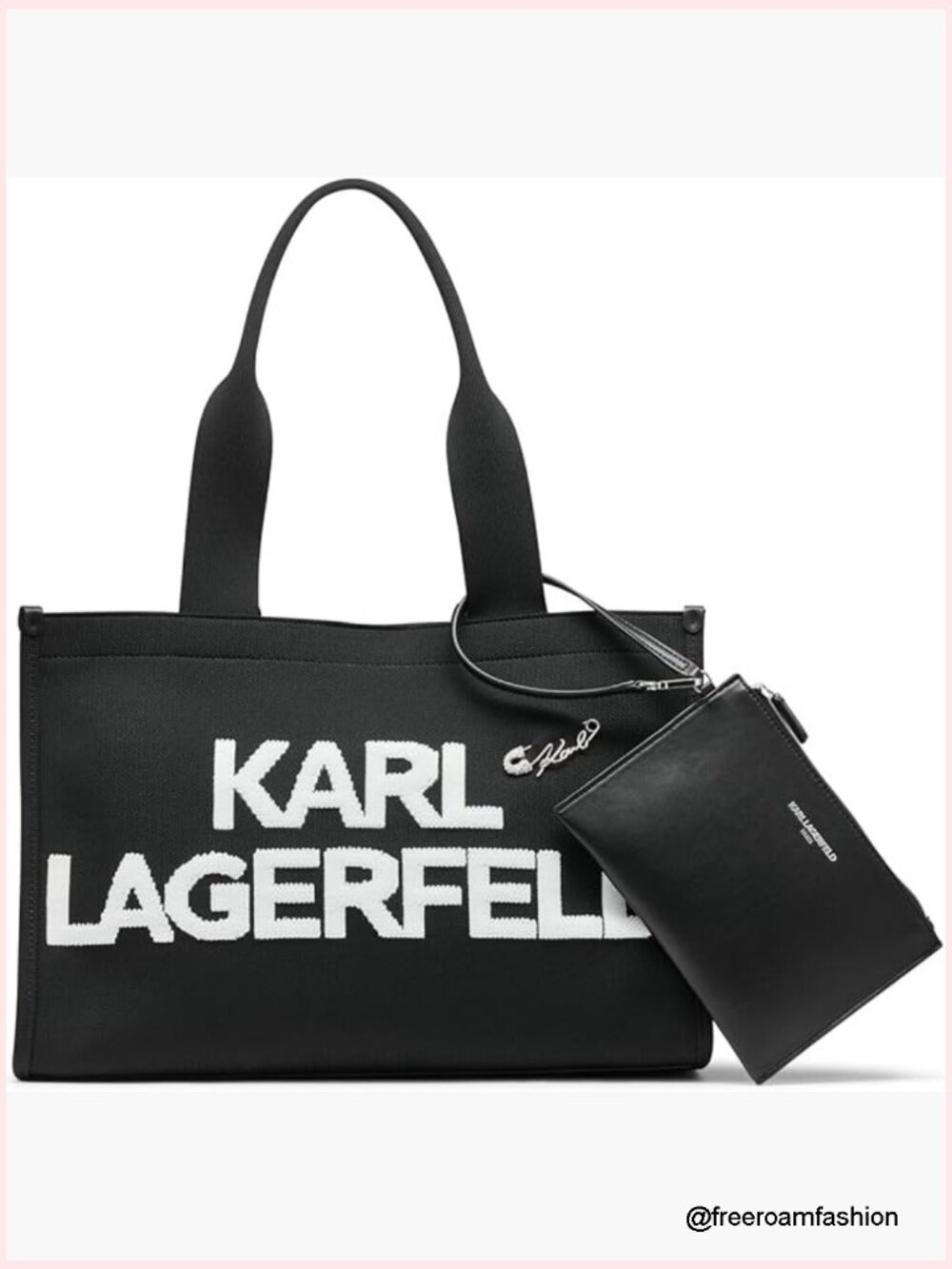 East-West Tote with Floral Applique, Magnetic Closure, Medium